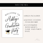 Custom Graduation Decor Bundle, Welcome Sign, Backdrop Banner, Gift Tags & Advice Cards, Personalized Graduation Party Set, Grad Party Decor