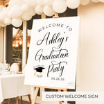 Custom Graduation Decor Bundle, Welcome Sign, Backdrop Banner, Gift Tags & Advice Cards, Personalized Graduation Party Set, Grad Party Decor