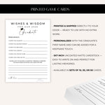 Graduation Advice Cards Game, Personalized Wishes & Wisdom Graduation Party Activity, Guest Message Cards, Class of 2026 Grad Keepsake