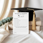 Graduation Advice Cards Game, Personalized Wishes & Wisdom Graduation Party Activity, Guest Message Cards, Class of 2026 Grad Keepsake