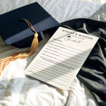 Graduation Advice Cards Game, Personalized Wishes & Wisdom Graduation Party Activity, Guest Message Cards, Class of 2026 Grad Keepsake