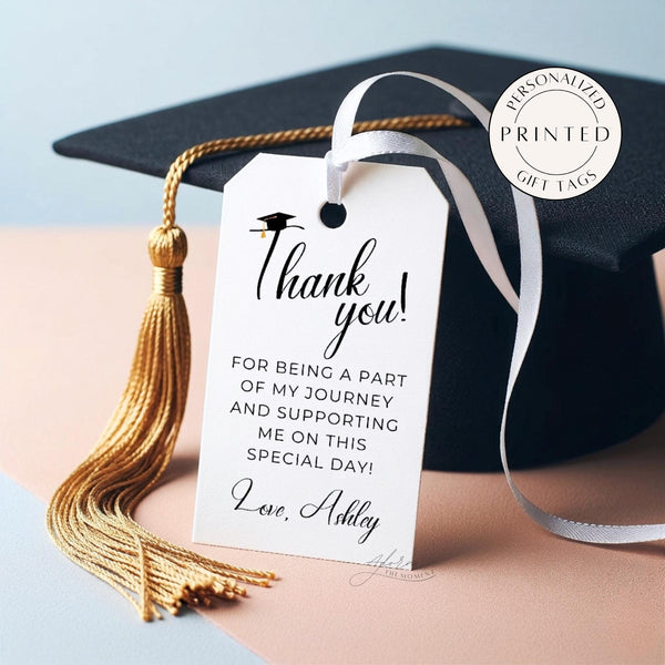 Custom Graduation Thank You Favor Tags, Personalized Graduation Gift Tags, Class of 2026 Party Favors, Custom Message Graduation Tags