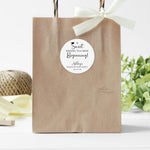 Personalized Graduation Stickers, Sweet Ending To A New Beginning Graduation Party Favor Stickers, Graduation Dessert Treat Bag Labels