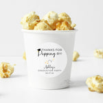 Personalized Graduation Stickers, Thanks For Popping By Popcorn Graduation Party Favor Stickers, Graduation Kettle Corn Treat Bag Labels