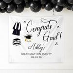 Custom Graduation Decor Bundle, Welcome Sign, Backdrop Banner, Gift Tags & Advice Cards, Personalized Graduation Party Set, Grad Party Decor
