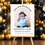 Custom Graduation Welcome Sign with Baby Photo, Look Who Graduated Sign, Personalized Grad Party Decor, High School College Graduation Sign