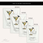 Tini Bit Smarter Graduation Backdrop Banner, Martini Graduation Party Decor, Personalized Graduation Tapestry, Olive Theme Grad Party Sign
