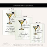 Tini Bit Smarter Printed Graduation Welcome Sign, Martini College Grad Party Decor, Personalized Grad Party Sign, Olive Theme Grad Poster