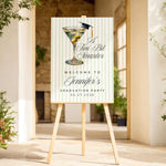 Tini Bit Smarter Printed Graduation Welcome Sign, Martini College Grad Party Decor, Personalized Grad Party Sign, Olive Theme Grad Poster